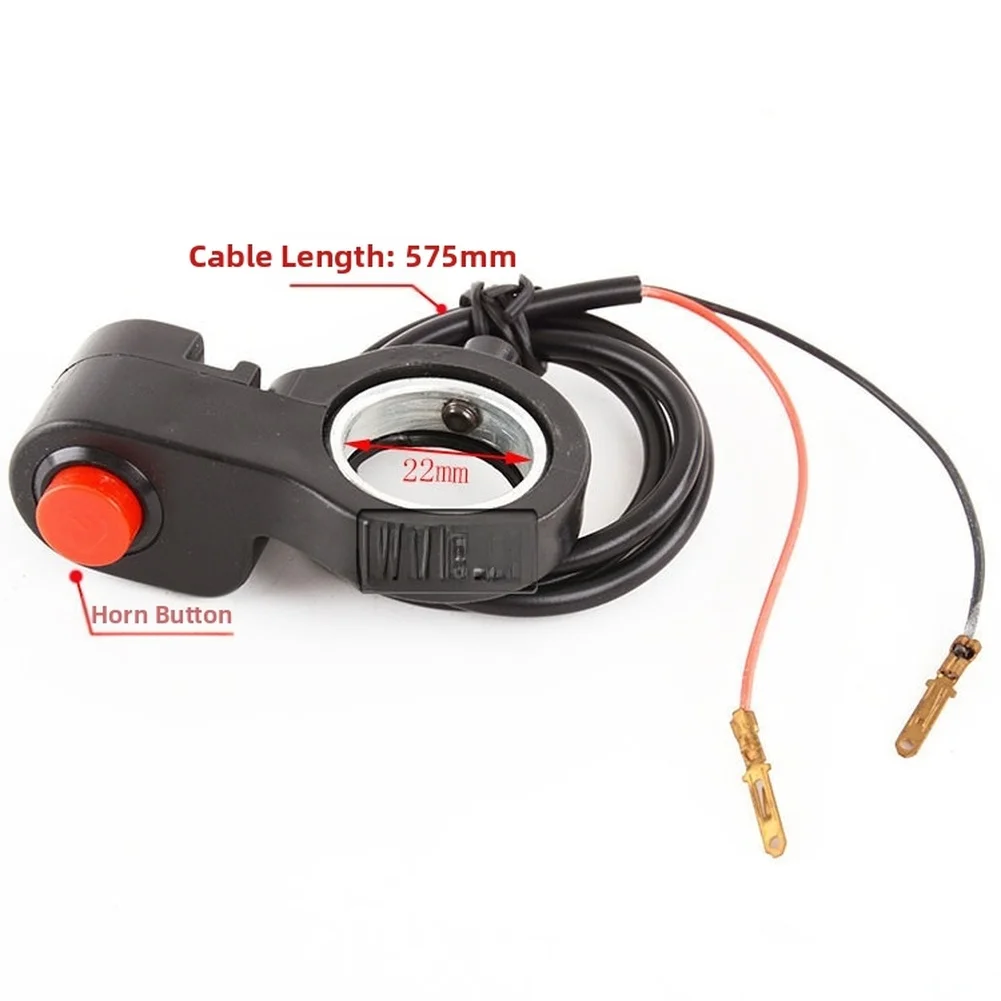 For HORN Button Switch for 7 to 8 Inch Motorcycle and E-Bike Handlebars Black 38g Weight Fit No Modification Needed