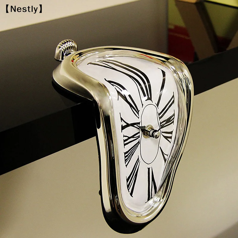 Verzerrte Wanduhren im surrealen Salvador-Dali-Stil, Wanduhr-Dekoration〔Nest〕