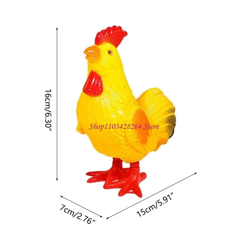 Rooster Wind Up Robot per il compleanno del bambino/Regali Natale giocattolo pollo divertente