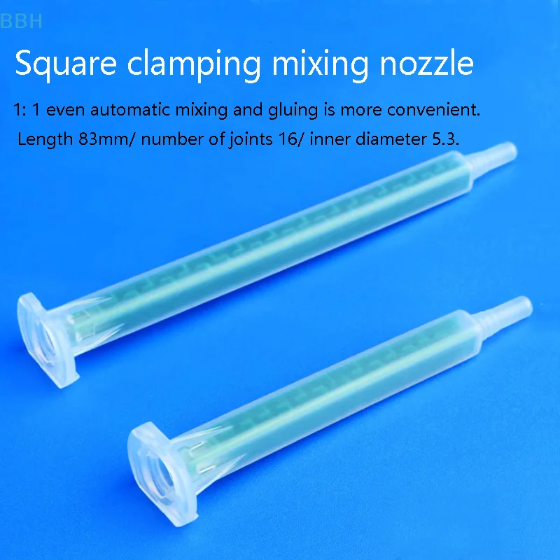 10/20Pc Epoxy Resin Dual Barrel Mixing Nozzle Static Mixer Adhesive Mixing Tube Syringe For AB Glue Gun (1:1Ratio)  Liquid Mixer