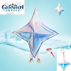 Adult Kids Primogems Cosplay Costume Game Genshin Pentagram Giant Primogem Outfits Pendant for Halloween Cosplay Anime