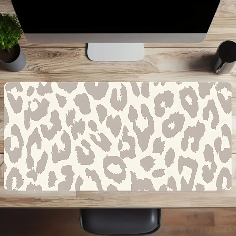 Boho Eclectic Desk Mat Tropical Floral Leopard Star Abstract Swirl Mouse Pad Anti‑Slip Rubber Base Keyboard Mat for Table Decor