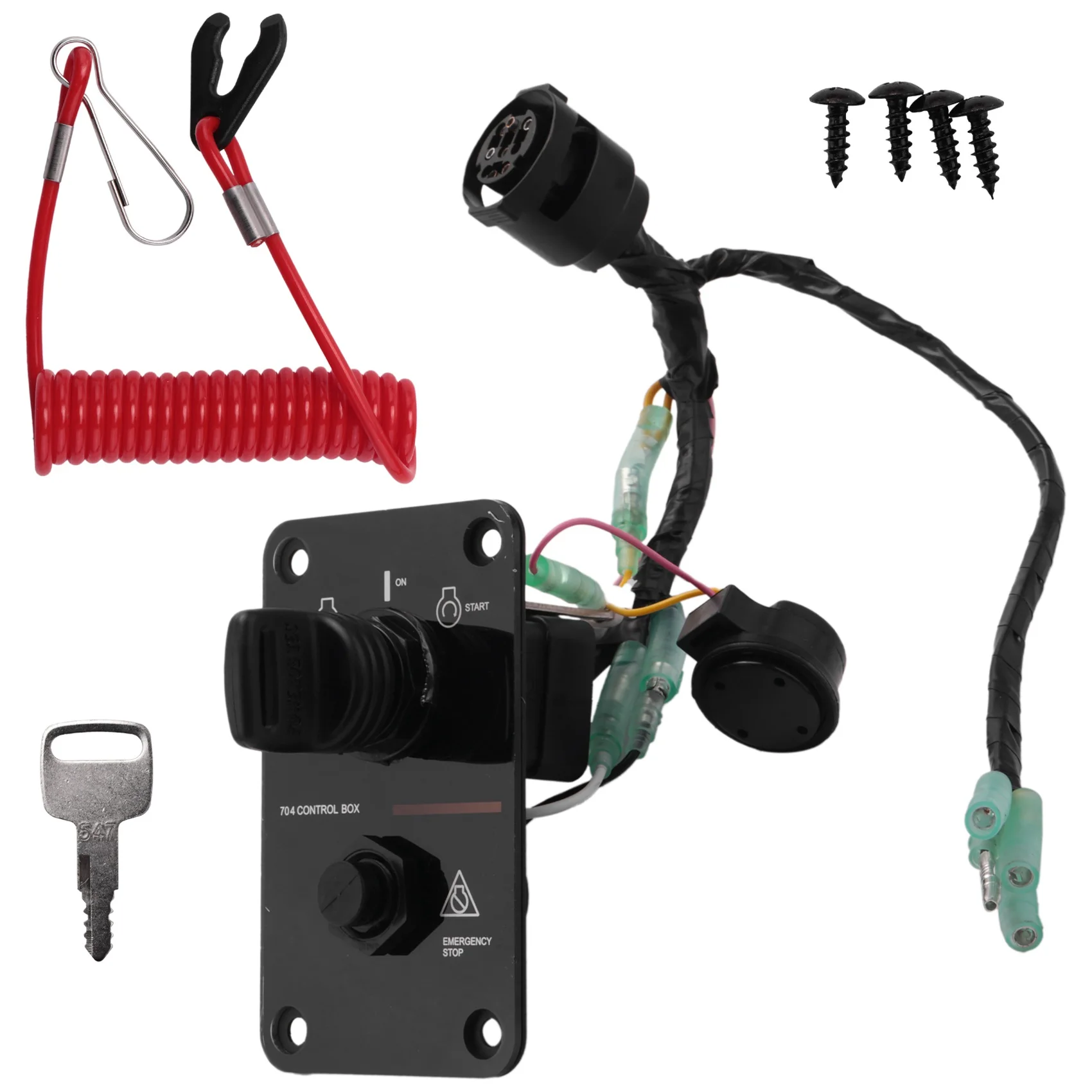 Outboard Single Engine Key Switch Panel For Yamaha 704-82570-12-00 704-82570-08-00 704-82570 704-82570-11-00