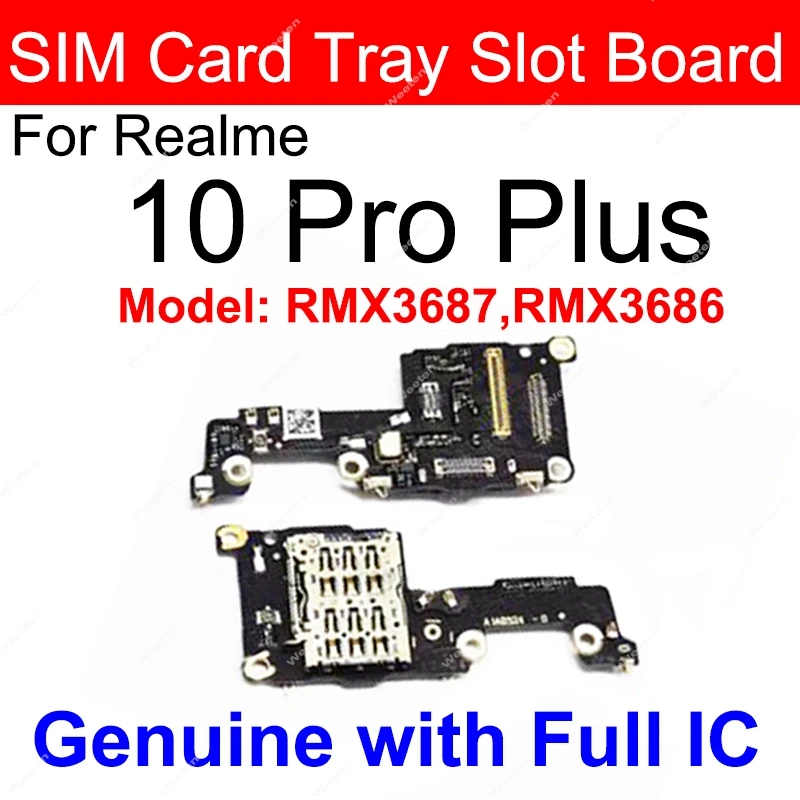 SIM Card Tray Slot Board For Realme 10 Pro Plus 11 Pro Plus SIM Card Holder Board Flex Cable Connector Parts