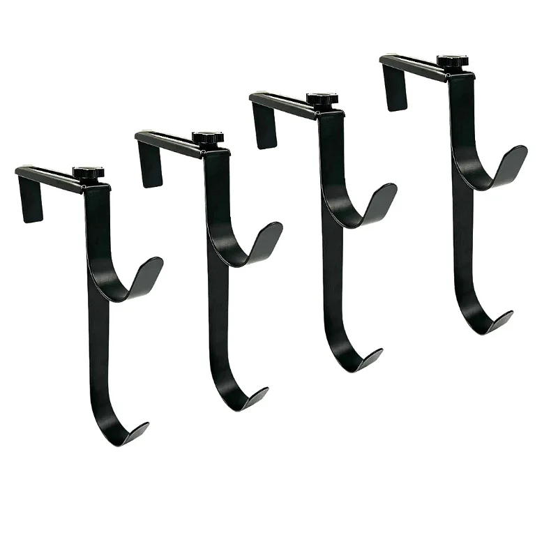 4pcs, Adjustable Aluminum Pool Pole Hanger,Pool Fence Hooks For Pool Poles, 4pcs Swimming Pool Pole Hook,Heavy Duty Fence Hooks