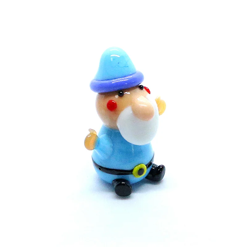 

Handmade Mini Glass Gnome Figurine Cute Santa Claus Statue Small Ornament Home Desk Decor Collection Christmas New Year Gifts