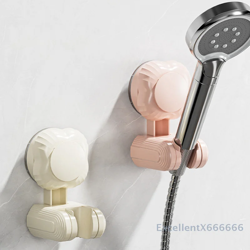 

Shower Head Holder Wall Mount Vacuum Suction Bathroom Shower Head Holder Movable Adjustable Shower Grip Mount No Punching