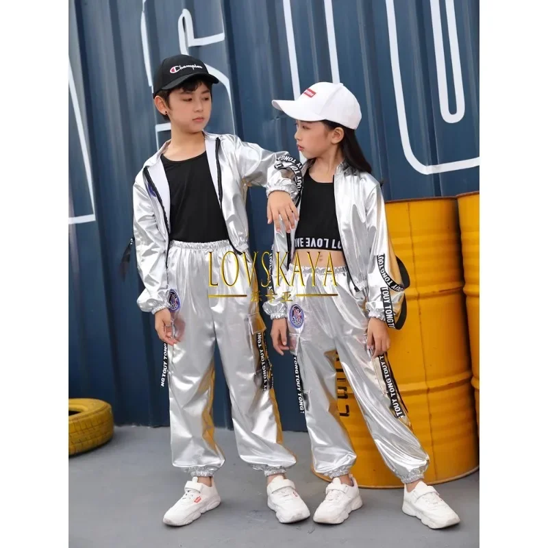 Cool hip-hop performance costumes for children jazz dance Korean street dance and hip-hop set