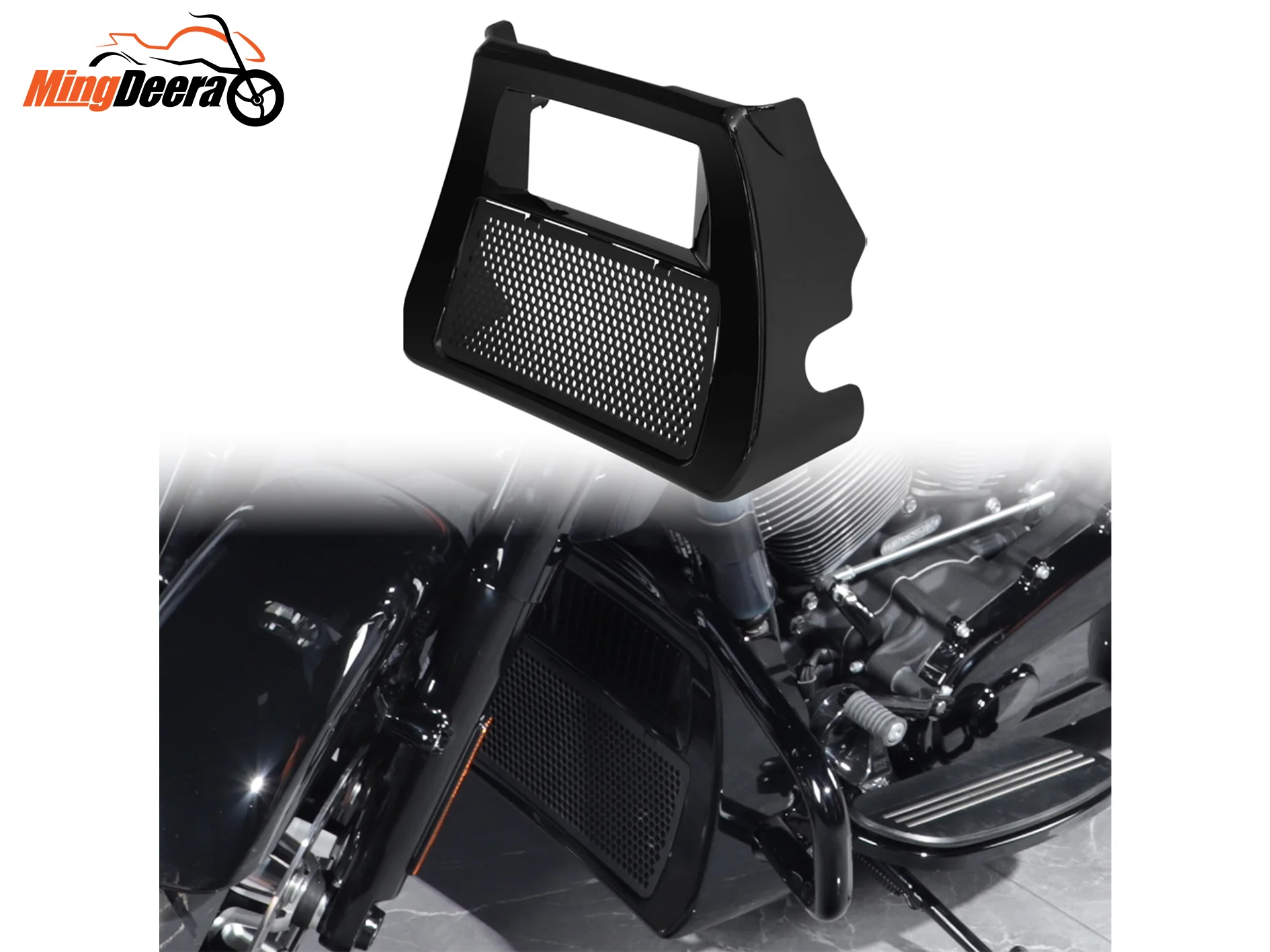 

Motorcycle Front Spoilers Radiator Chin Lower Fairing Cover For Harley Touring Road Street Glide CVO FLHXSE FLTRXSE 2023-2024