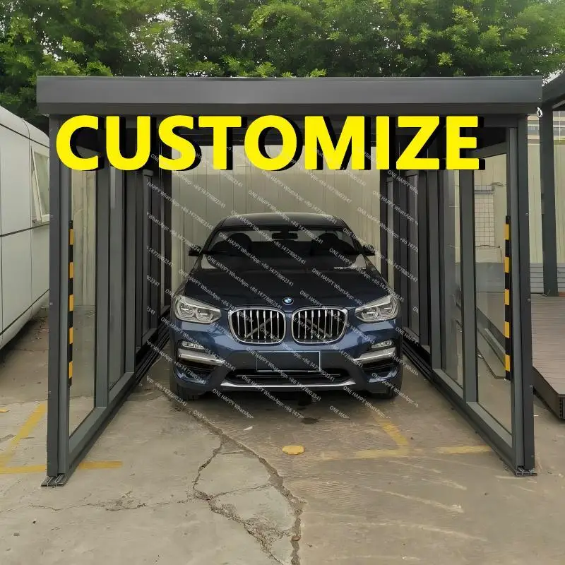 

Any Size Custom Household Villa Retractable Carport Tough Aluminum Framework Outdoor Sunshade Wind Resistant Waterproof Structur