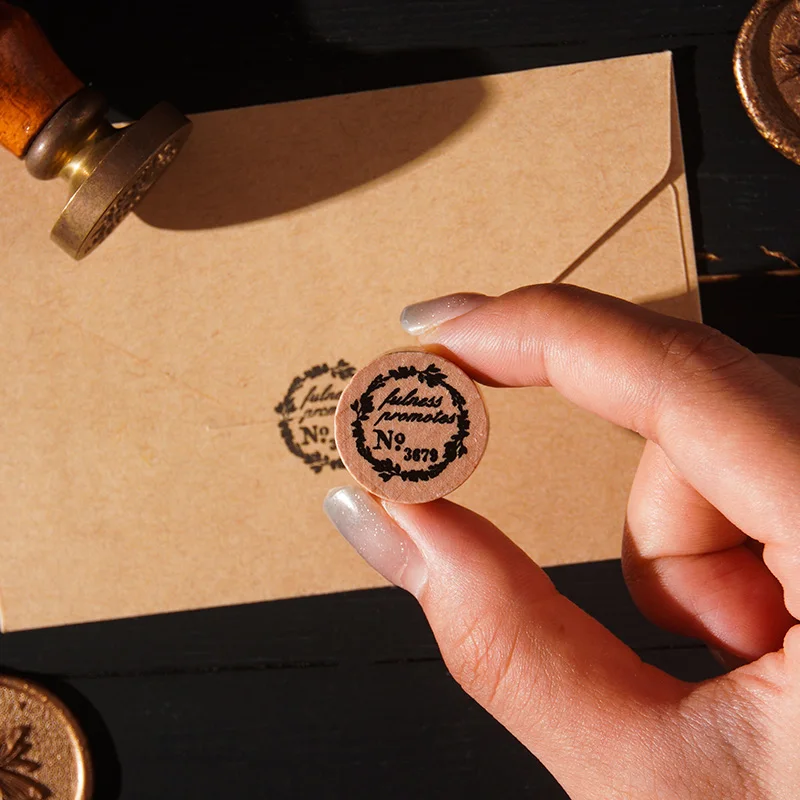 6 قطع من الزهور الكرتونية للأسبوع، ختم مطاطي خشبي، مجموعة طوابع خشبية قياسية لسكرابوكينغ ديكو DIY #6