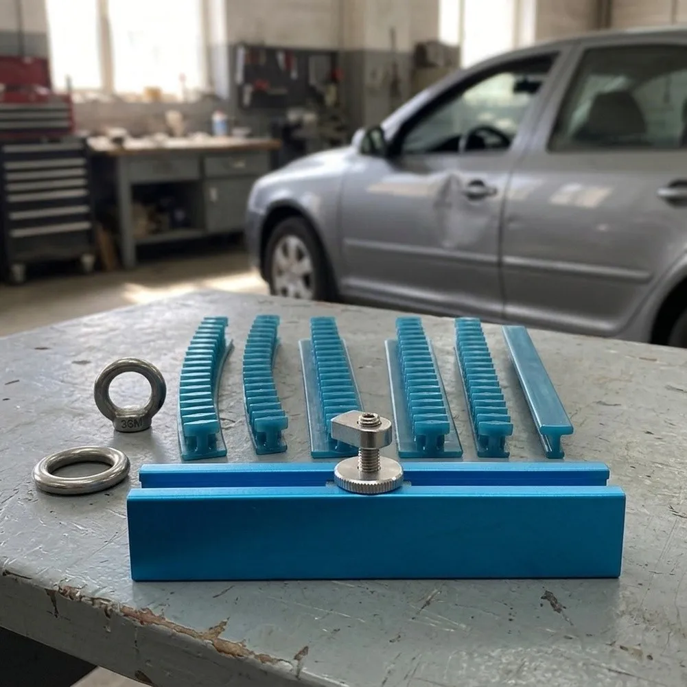 Aluminum Alloy Dent Puller Kit for Cars with 6 Nylon Pull Tabs for Effective DIY Auto Body Dent Fixing Solutions