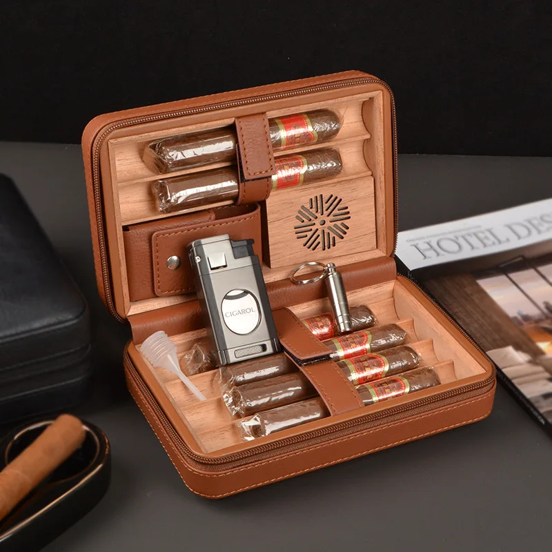 Premium-Zigarren-Humidorbox mit 25–50 Zigarrenkapazität, spanisches Zedernholz, digitales Hygrometer, ideal zum Altern und Aufbewahren von Zigarren, perfekt