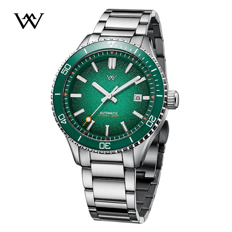 

WM Watch Welly Merck Automatic Mechanical Dive Watch Man MIYOTA 8215 Waterproof Stainless Steel Sapphire Diving Watches WM046