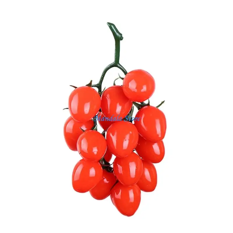 U2JC Realistic Simulation Cherries Tomatoes for Home Decoration Shop Window Display