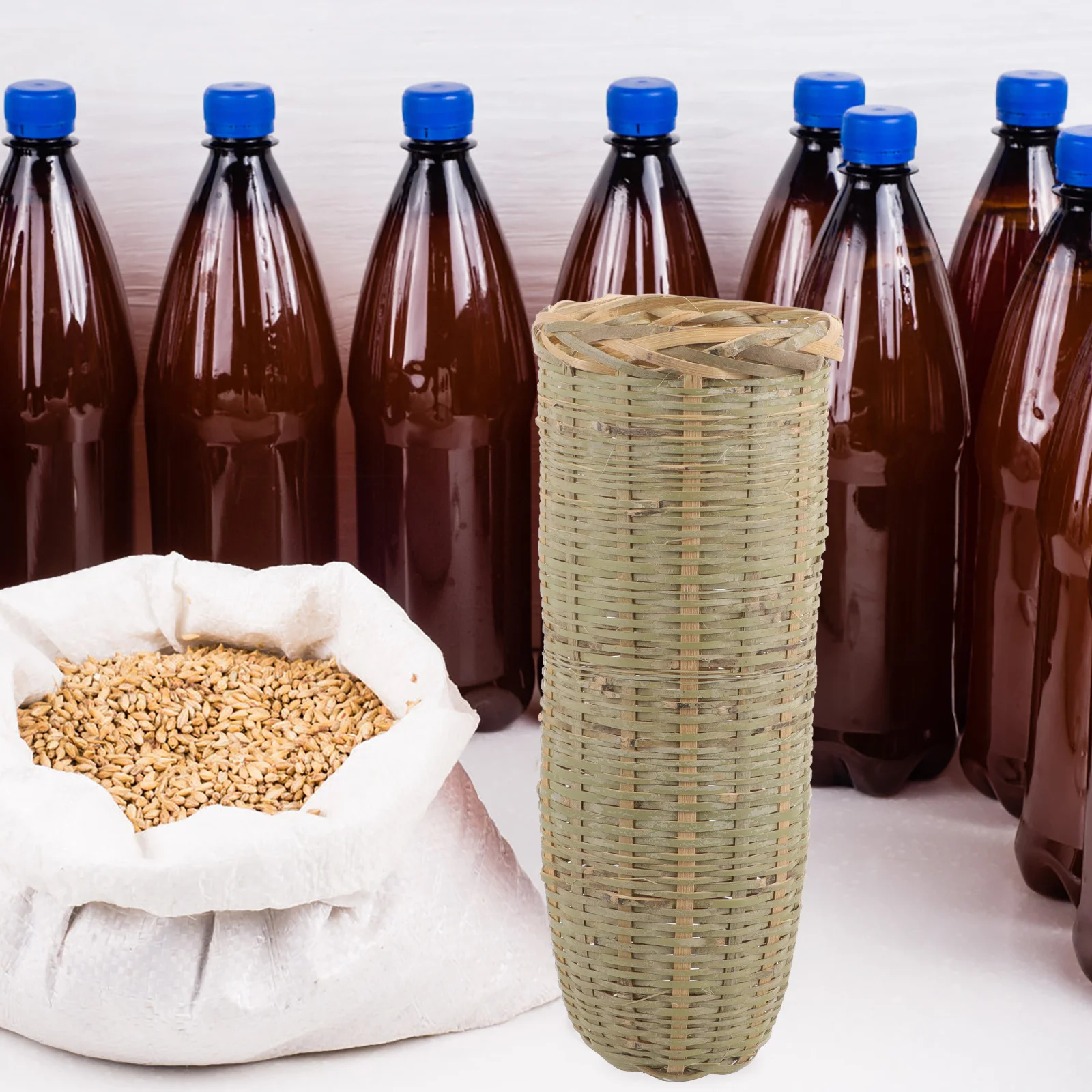 

Handmade Bamboo Wine Filter Basket Woven Kitchen Filter Lightweight Portable Wine Strainer Perfect for Home Brewing