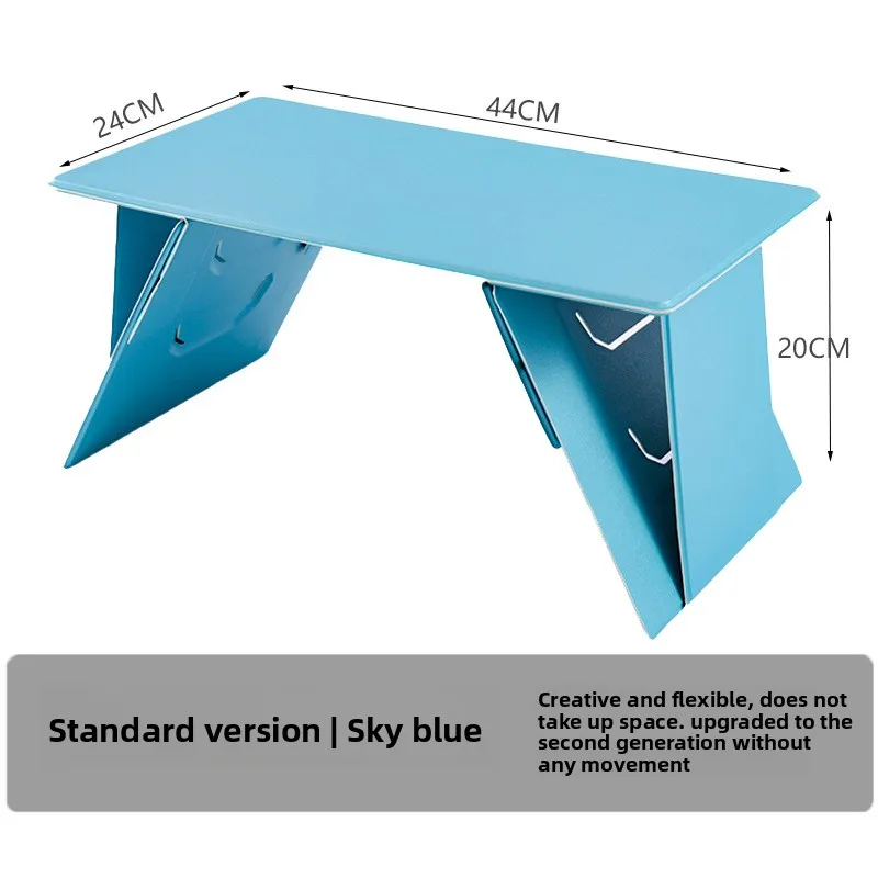 Escritorio plegable ligero para ordenador portátil para cama, mesa con bandeja ajustable portátil, soporte delgado para portátil para uso en sofá, estación de trabajo que ahorra espacio