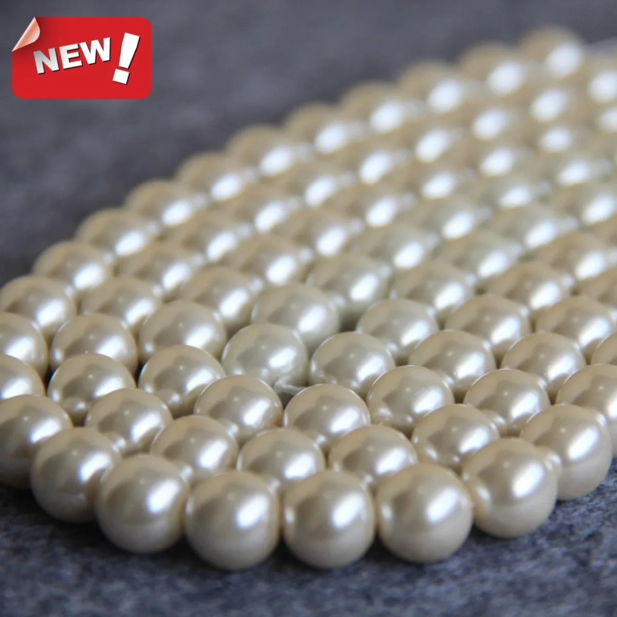 New 10mm Round White Shell Pearl Loose Beads SeaShell DIY Gifts for Women Girls Fashion Jewelry Making Design Accessory 16inch