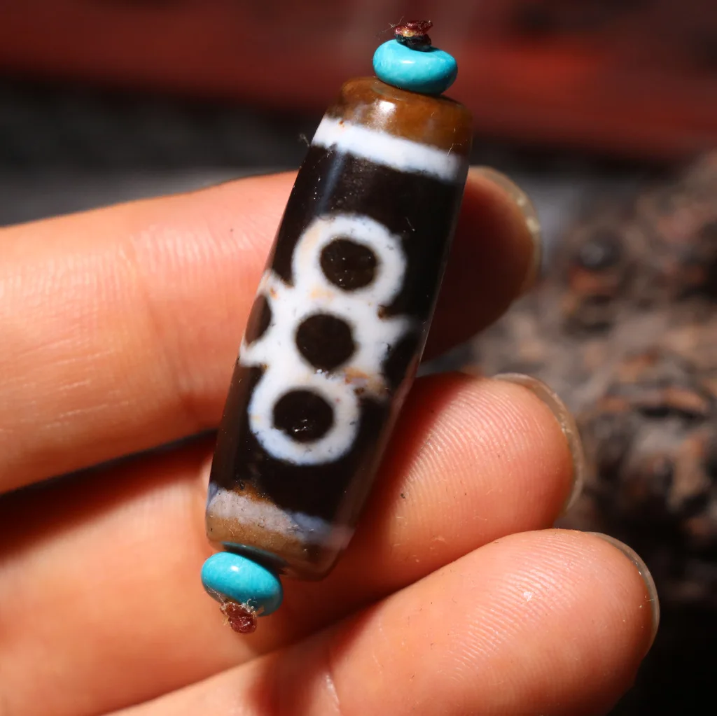 

A Treasure Magic Energy Tibetan old Agate 5 Eyed Lightening Fortune Symbol dZi Bead Totem Fit For Making Bracelet Lkbrother