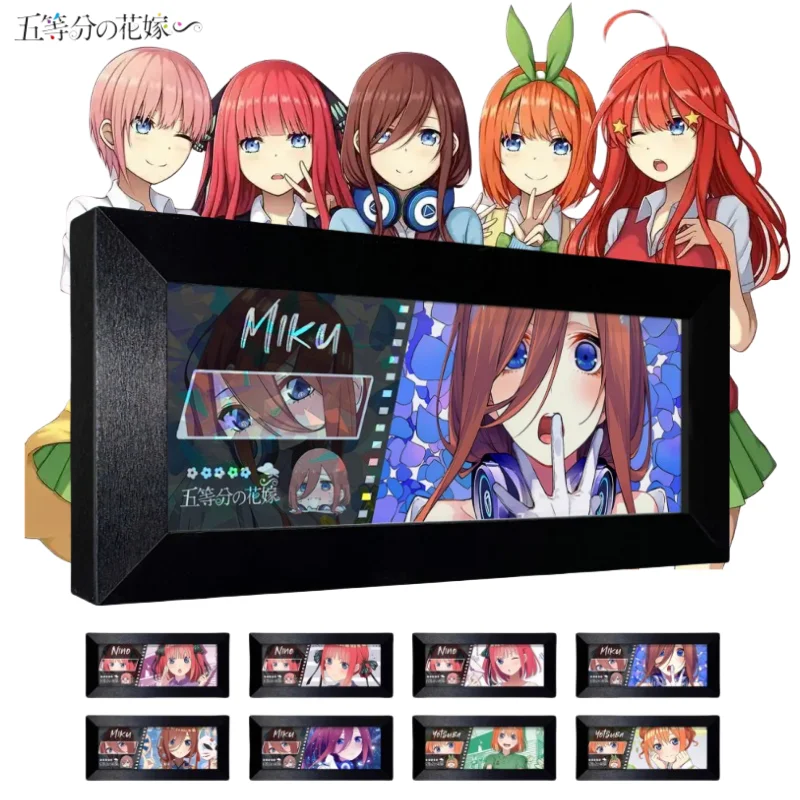 Los quintillizos por excelencia Nakano Miku Nakano Itsuki periféricos de anime marcos de fotos láser decoración de mesa adornos regalos