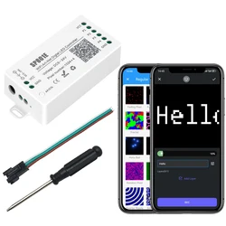 DC5-24V SP801E programowalny Wifi Art-Net magiczny kontroler LED dla modułu panelu matrycowego WS2812B WS2811 listwa oświetleniowa aplikacja bezprzewodowa