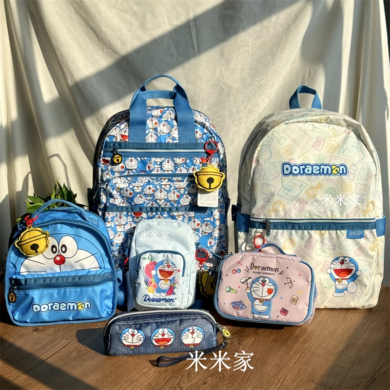 

Doraemon студенческий чехол для хранения канцелярских принадлежностей, чехол для ручек на одно плечо, сумка через плечо, рюкзак большой емкости, праздничные подарки