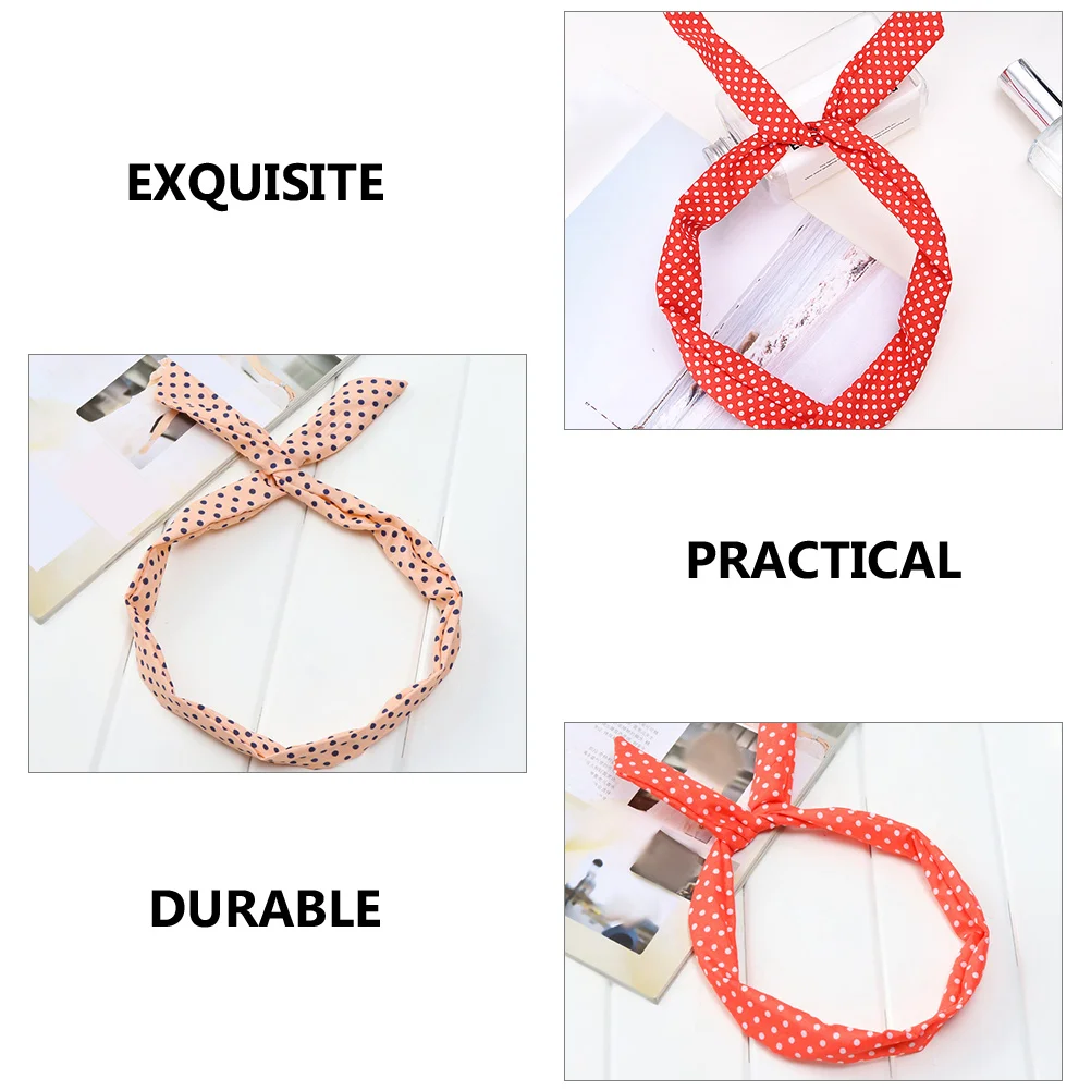 

6 pcs Rabbit Headb Fabric Durable Women Girls Shower Sports Yoga Hair B Makeup Facial Sports Hairb Spa Exercise