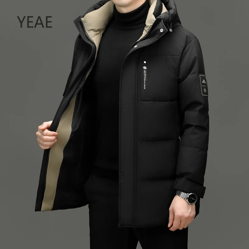 

YEAE Men's Down Jacket Warm Winter Men Down Jacket Designer Clothes Men Duck Down Padding Jackets Man Male Coat Casual Man Sack