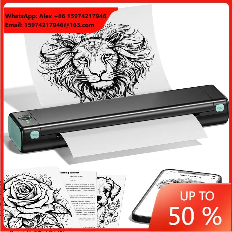 Phomemo M08F Portable Handheld Thermal Printer Wireless Tattoo Stencil Printer For Convenient Use