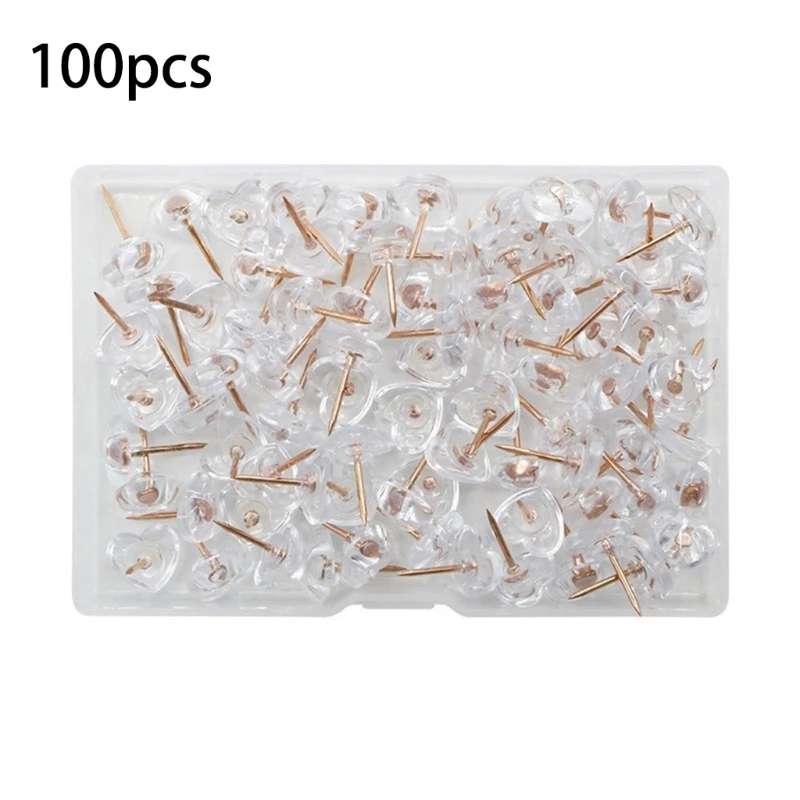 100Pcs Map Tacks Drawing Pins Set Map Tacks Map Pins Colourful Drawing Push Pins