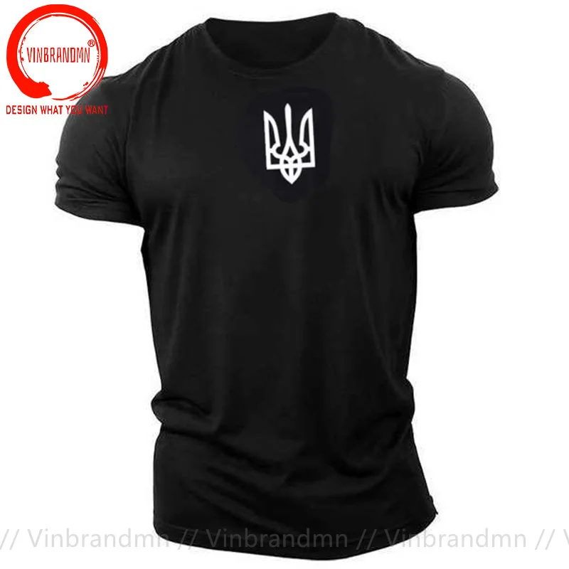 Ukraine T-shirt Men T-shirts Male Ukrainian T Shirt Ukraine Trident Army Cotton Short Sleeve Tee Shirt Zelensky Clothes Tops Tee