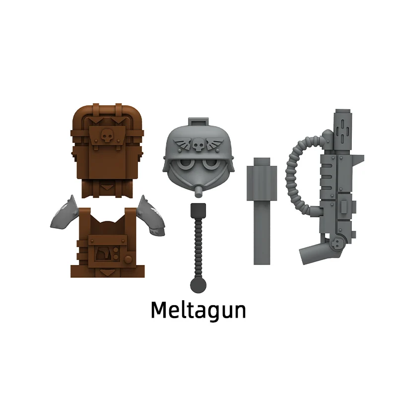 The Modern Pyro Soldier Sergeant Psyker Meltagun Signal Corps Sniper Instructor Model Blocks MOC Bricks Set Gifts Toys N201-N208