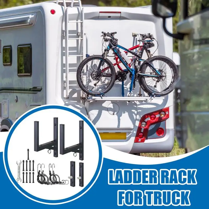 For Refer To Description  Side Mount Ladder Rack Adjustable Ladder Rack Set Side Mount Rack Set Storage Rack With Rubber Pads