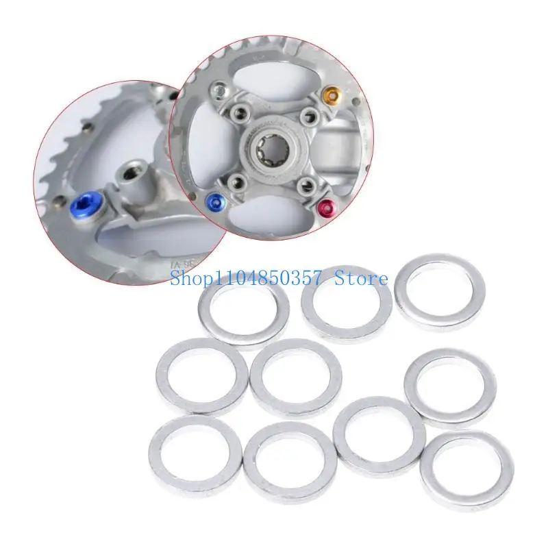 652F 10Pcs 2mm Chain Wheel Screw Washer Aluminum Spacer Double Change Single