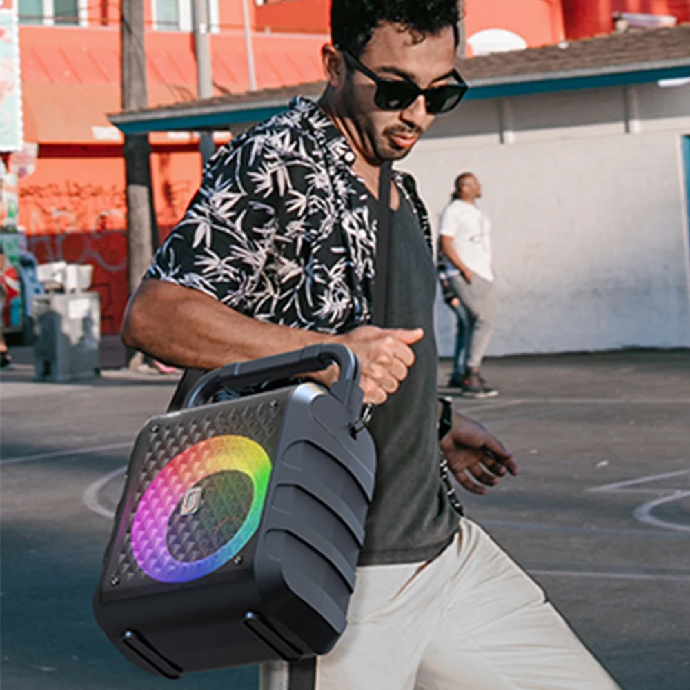 Altavoz Portátil para Fiestas FanFun V5.1, Altavoz Inalámbrico Bluetooth, Sonido Potente, Altavoz Grande, Máquina de Karaoke, Karaoke para el Hogar
