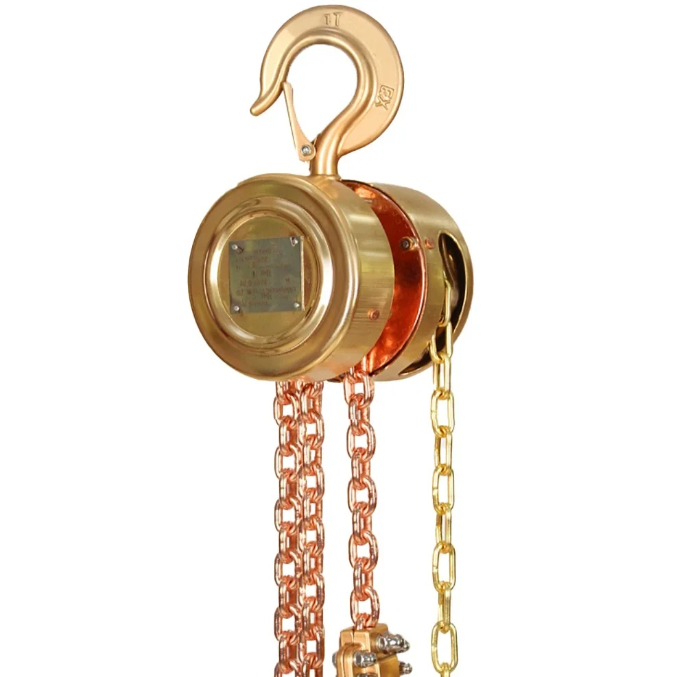 

Spark Proof Chain Pulley Blocks 2ton Industry Oilfield Offshore Spark Resistant Manual Chain Hoist