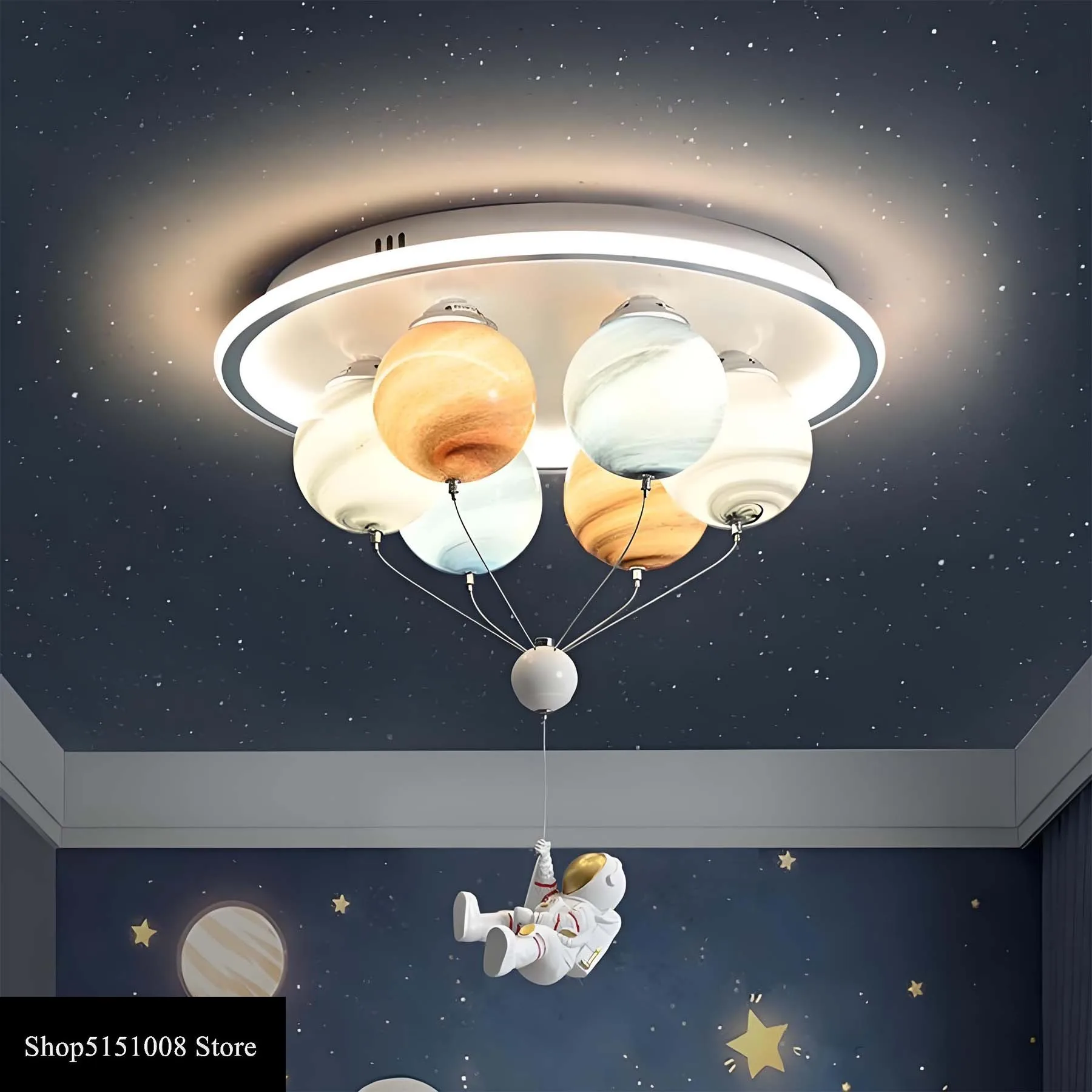 

Modern Astronaut Led Ceiling Light Creative Planet Lamp for Children's Room Dining Study Kindergarten Decor Lighting fixtures