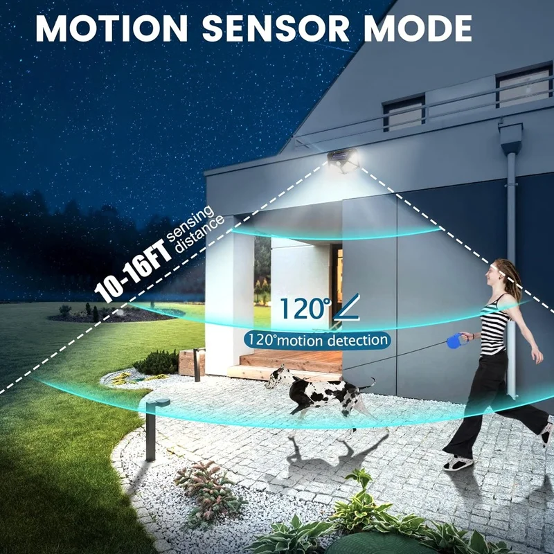 Outdoor Solar Light Motion Sensor Wall Lights 100 LEDs  270° Angle Solar Wall Lamp Light For Garage Fence Deck Courtyard Balcony