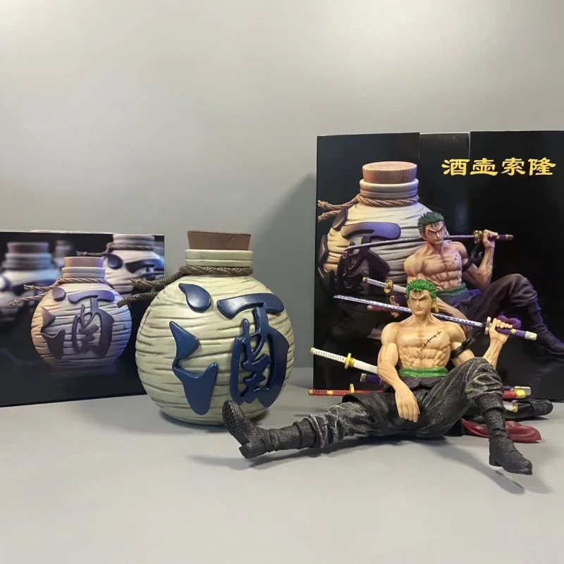 Tersedia 10.5Cm Figur Aksi Anime ONE PIECE Flagon Roronoa Zoro Model PVC Patung Mengumpulkan Mainan Dekorasi Meja Hadiah Ulang Tahun Anak