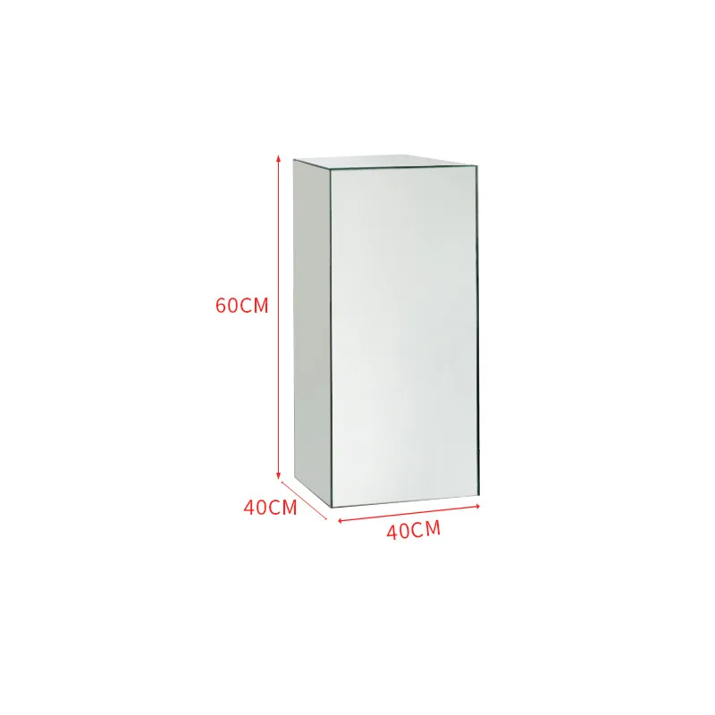 Minimalist square glass mirror coffee table bedside table blogger with the same