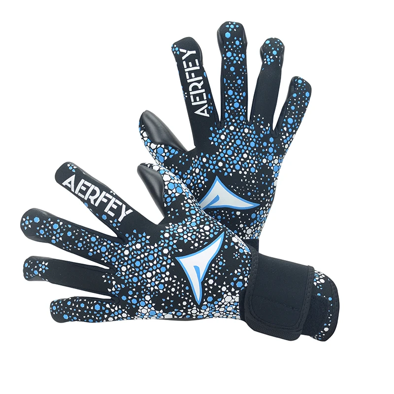 AERFEY Verstärkte Latex-Torwarthandschuhe für Fußball mit Starkem Grip Größe 8/9/10 Jugend- und Erwachsenen-Fußballhandschuhe für Torhüter – Detail 7