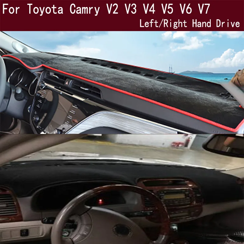 

For Toyota Camry V2/3/4/5/7 Dash Mat Dashmat Dashboard Cover Instrument Panel Sunscreen Pad Ornaments