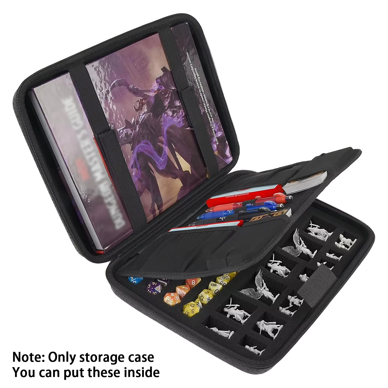 Boîte de plateau à dés pour jeu de dés DND pour D & D, plateaux roulants, support de sac de rangement de dés polyédriques pour donjons et dragons pour RPG