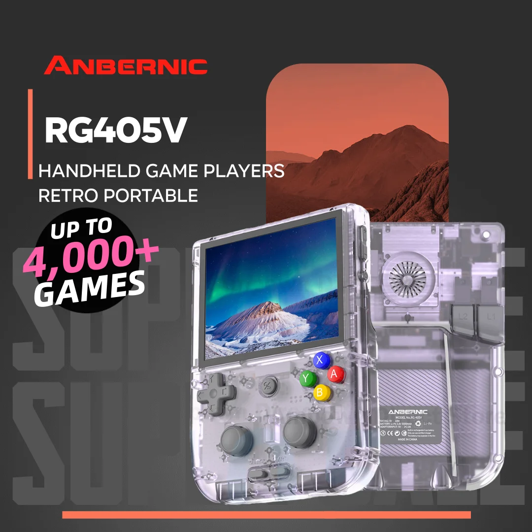 ANBERNIC RG405V Handheld Game Players Console 4.0 Inch Screen Android 12 Consoles Retro Video Portable Game Console PSP PS1