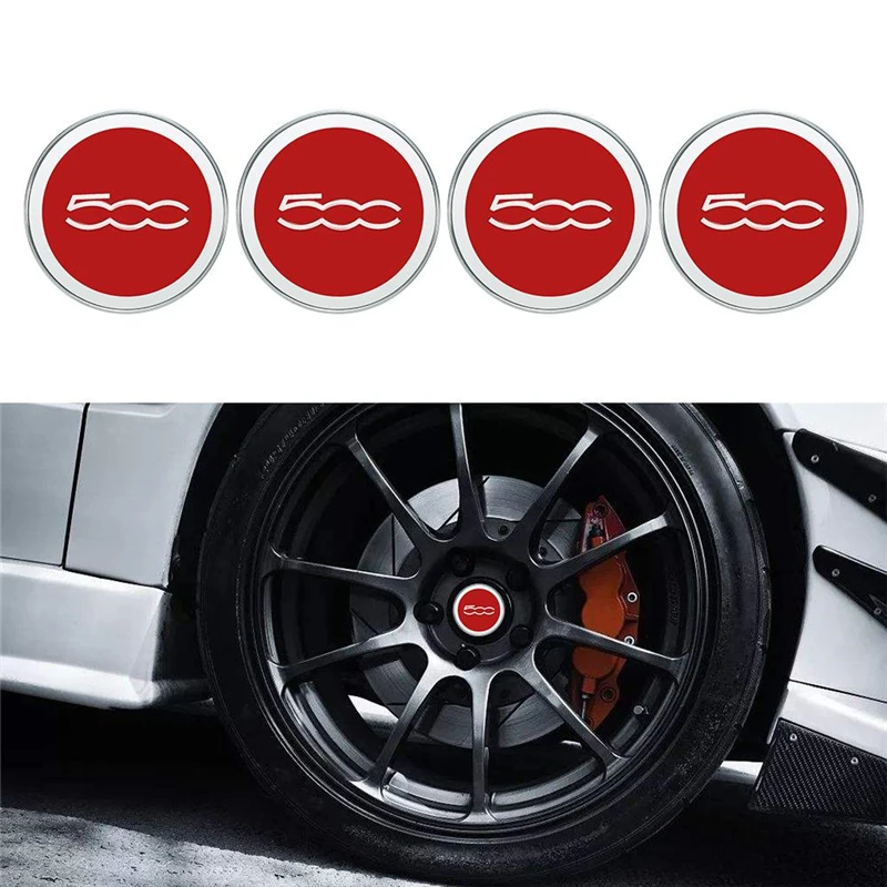 4PCS 60mm 500 Logo Car Wheel Center Hub Caps Covers for Fiat 124 125 600 695 Punto Stilo Bravo Ducato Freemont Accessories