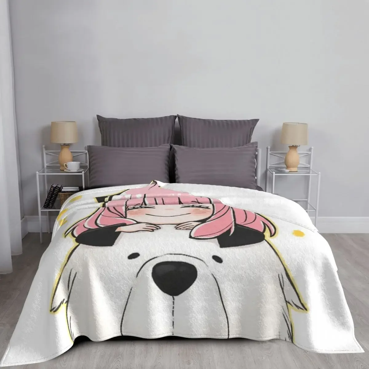 

Anya Forger Spy X Family Anime Blanket Baby Girl Blankets Flannel Fleece Throw Blanket Personalized Family Friends Blanket Gifts