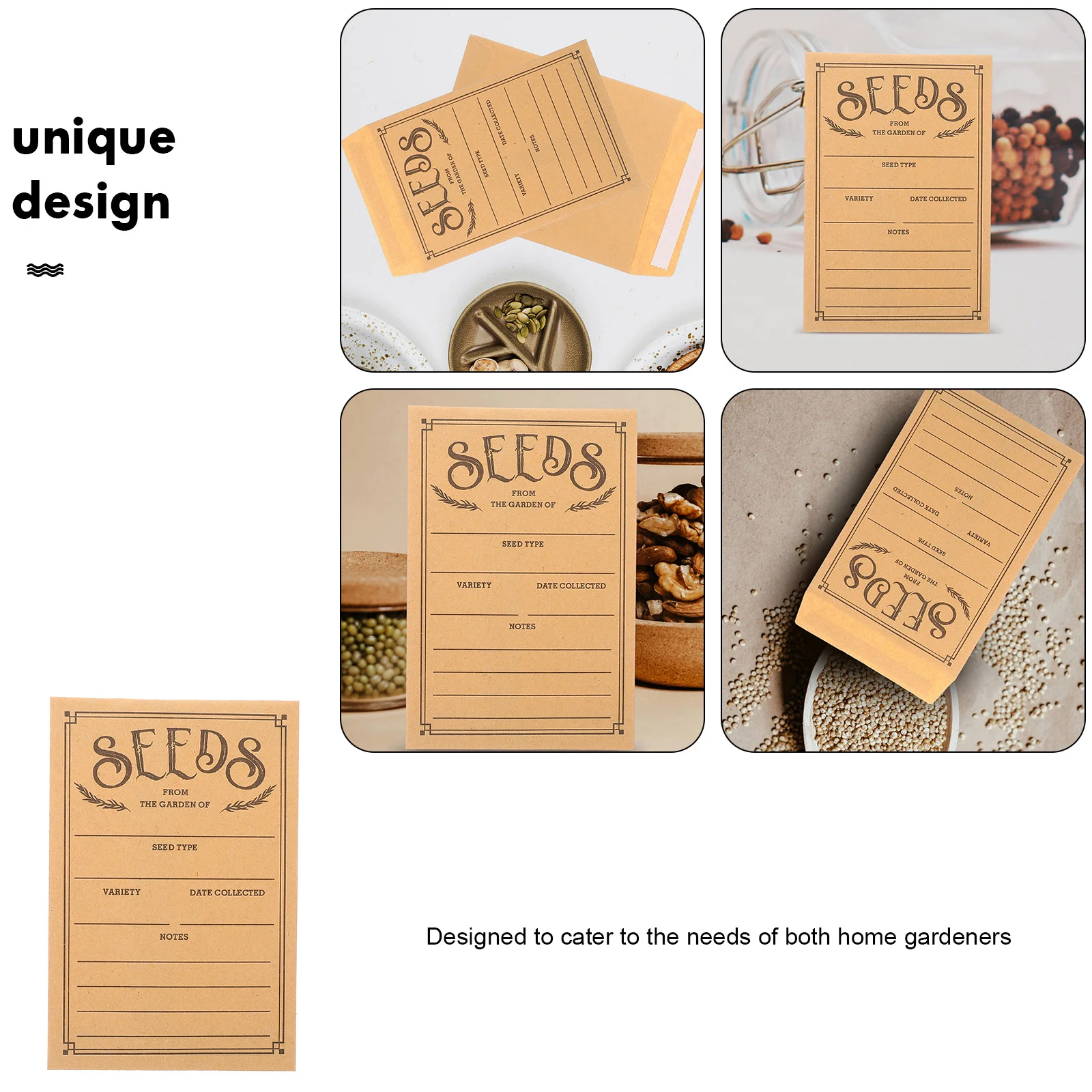 50Pcs Paper Seeds Envelopes Mini Packets Storage Paper Bags Paper Envelops for Packing