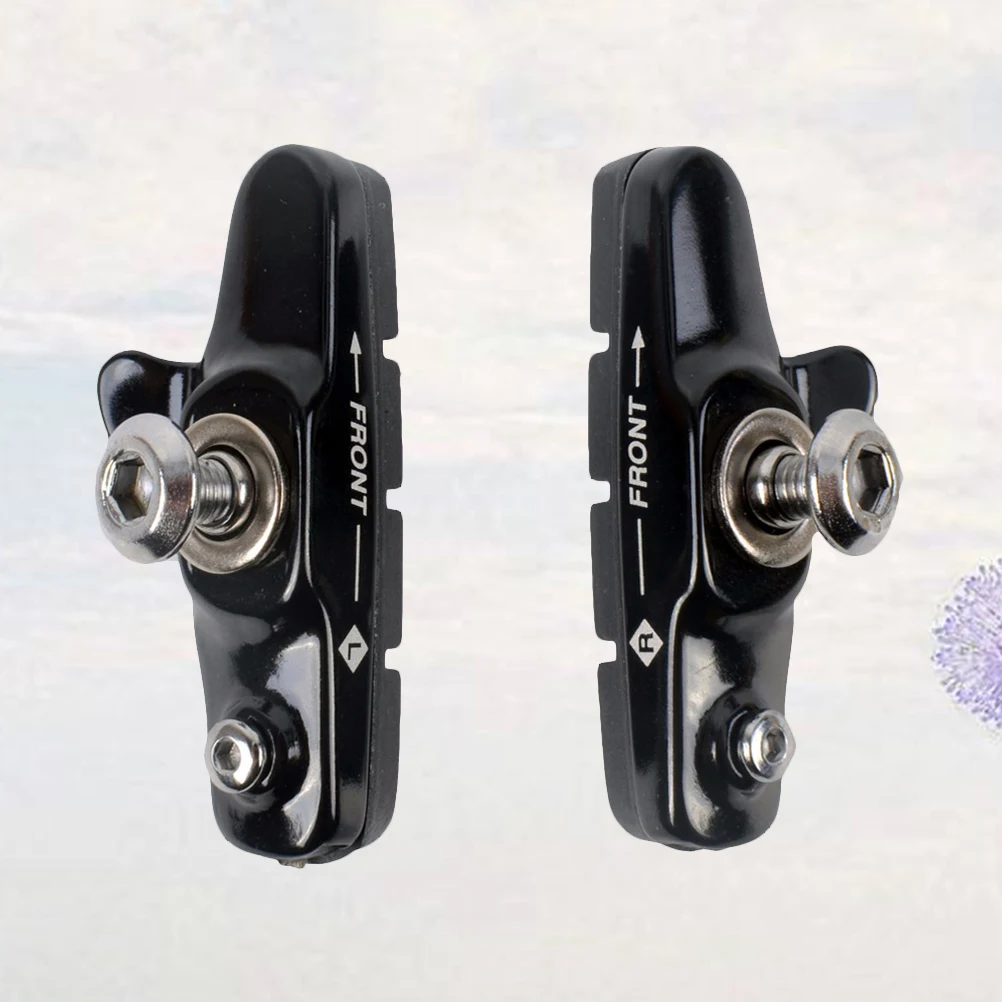 

C-brake Pads Set Hard-wearing Rubber Aluminum Alloy Sand-guide Grooves Black Curved Durable Long-lasting All Weather Mountain