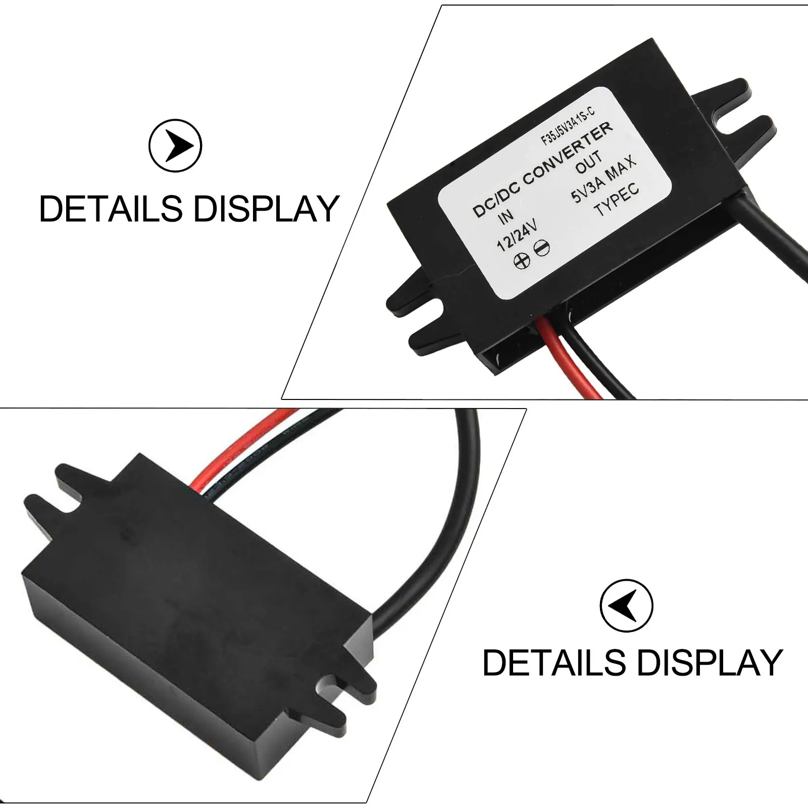 12 فولت/24 فولت إلى 5 فولت USB C 5A 25 واط تيار مستمر محول تنحى وحدة محول شحن الطاقة أجزاء الأداة اكسسوارات جديد #3