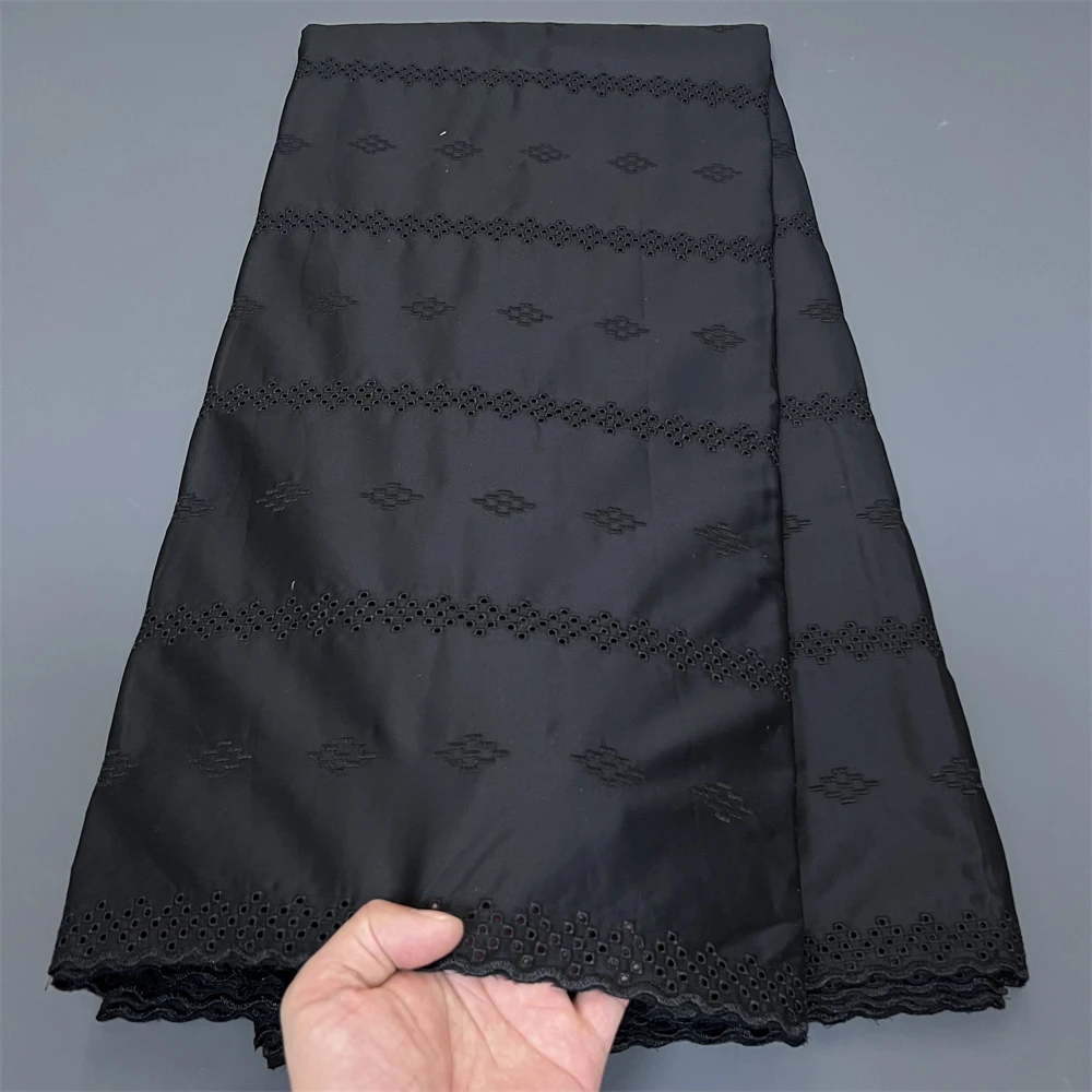 

Nigerian African Lace Fabric 2025 High Quality,Cotton Fabrics By The Meter,Embroidery,Wedding Dress,Tulle,Design,Cloth,5Yards